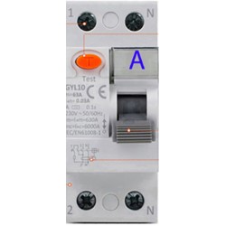 DISJONCTEUR DIFFERENTIEL 63A 20MA A