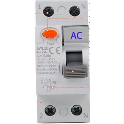 DISJONCTEUR DIFFERENTIEL 63A 20MA AC